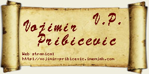 Vojimir Pribićević vizit kartica